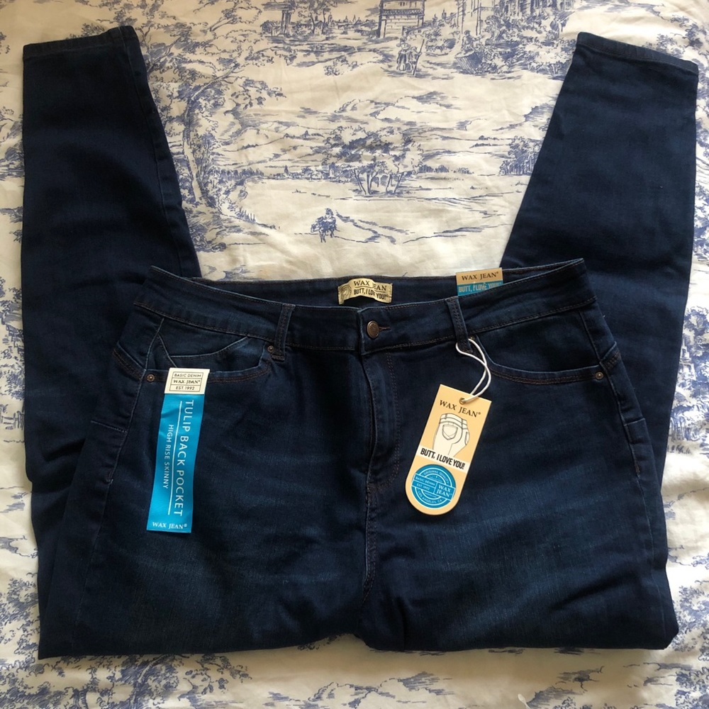 high rise butt i love you wax jeans (NWT)
